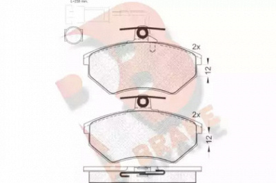 R BRAKE rb1013 -  Комплект тормозных колодок, дисковый тормоз